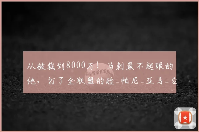 从被裁到8000万！马刺最不起眼的他，打了全联盟的脸_帕尼_亚马_合同